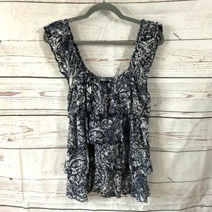 Express Paisley Print Sleeveless Blouse